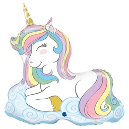 [G72032] Folie helium ballon Shape Macaron Unicorn  99cm