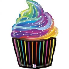 [35856] Folie helium ballon Shape Rainbow Cupcake  69cm