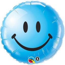 [29640] Folie helium ballon Smiley blauw