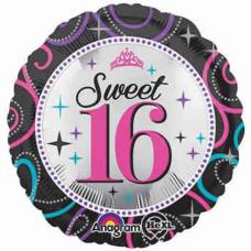 [30559] Folie helium ballon Sweet 16 pink