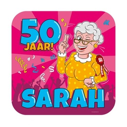 [7005038] Huldeschild Sarah 50 Jaar