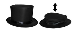 [63392] Inklapbare Hoge hoed Goochelaar Chapeau Claque