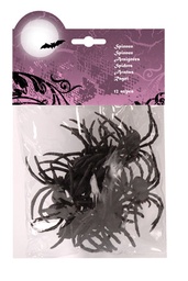 [74466] Spinnen zwart 12 stuks