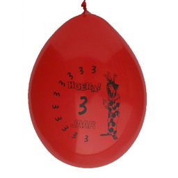 [10347] Ballonnen Bedr.3 jaar 10 st.