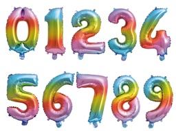 Folie Cijfer 16" Regenboog