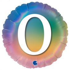 [G78079RH-P] Folie helium ballon 0 jaar regenboog