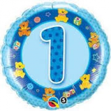 [26277] Folie helium ballon 1 jaar blauw