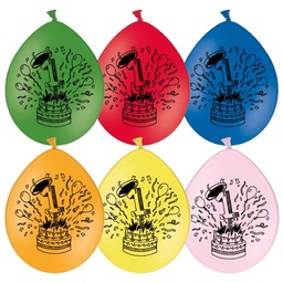 [10345] Ballonnen Bedr.1 jaar 10 stuks
