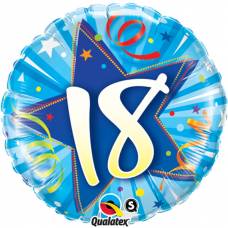 [25242] Folie helium ballon 18 Shining Star blauw
