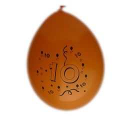 [10354] Ballonnen Bedr.10 jaar 10 st.
