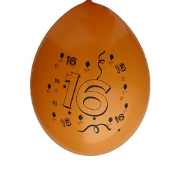 [10356] Ballonnen Bedr.16 jaar 10 st.