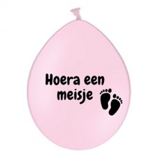 [0000126] Ballonnen Bedr. Hoera 'n meisje 100st