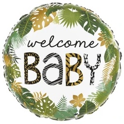 [26224] Folie ballon Welcome Baby Jungle