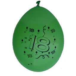 [10357] Ballonnen Bedr.18 jaar 10 st.