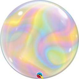 [13081] Bubble helium ballon Deco Iridescent Swirl