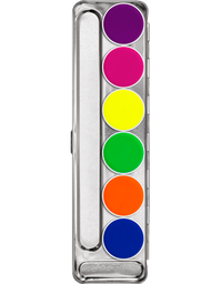 [05177-palet] Kryolan UV-Dayglow palet 6 kleuren