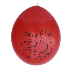 [10358] Ballonnen Bedr.20 jaar 10 st.