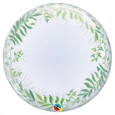 [85832] Bubble helium ballon Deco Elegant Greenery
