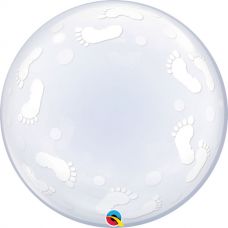 [49459] Bubble helium ballon Deco Baby Voetjes