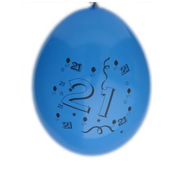 [10359] Ballonnen Bedr.21 jaar 10 st.
