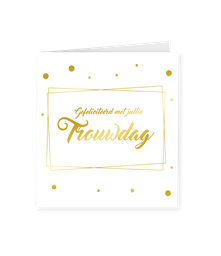 [7028046] Kaart goud/wit Trouwdag