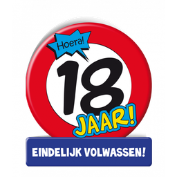 [7028502] Verkeersbord wenskaart 18 jaar