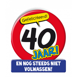 [7028507] Verkeersbord wenskaart 40 jaar