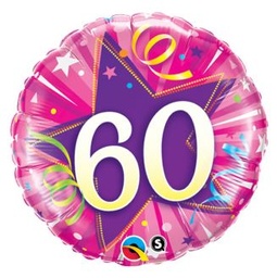 [25985] Folie helium ballon 60 Shining Star roze
