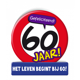 [7028511] Verkeersbord wenskaart 60 jaar