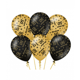 [7031317] Ballonnen Classy gold/black-Abraham 50