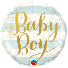[88001] Folie helium ballon Baby Boy stripes
