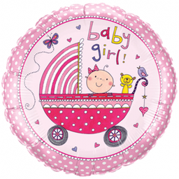 [50294] Folie ballon Baby Girl kinderwagen