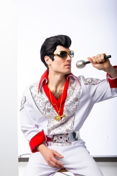 [30597.02] Heren pruik 50's Rock 'n Roll zwart