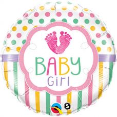 [25746] Folie ballon Baby Girl Love voetjes