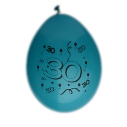 [10361-bok] Ballonnen Bedr.30 jaar 10 st.