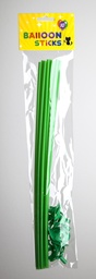 [5074] Ballonstokjes groen 10 stuks