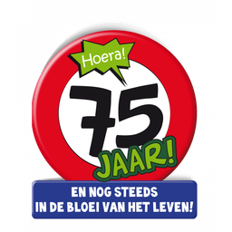[7028514] Verkeersbord wenskaart 75 jaar