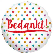 [G78095H-p] Folie helium ballon Bedankt