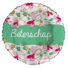 [78080H] Folie helium ballon Beterschap Bloemen