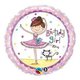 [50542] Folie helium ballon Birthday Girl
