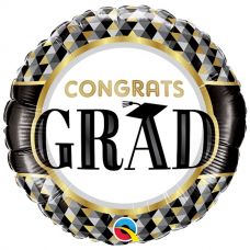 [55836] Folie helium ballon Grad black & gold