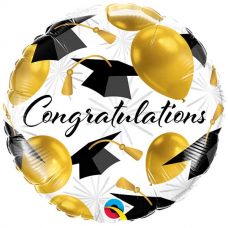 [82283] Folie ballon Congratulations gold
