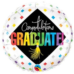 [47547] Folie ballon Grad caps & diamonds
