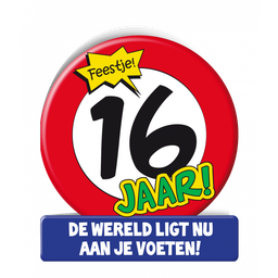 [7028501] Verkeersbord wenskaart 16 jaar
