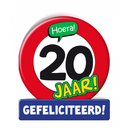 [7028503] Verkeersbord wenskaart 20 jaar