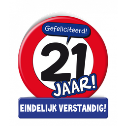 [7028504] Verkeersbord wenskaart 21 jaar