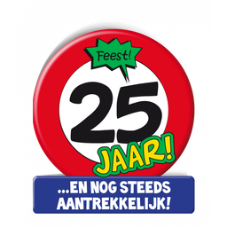 [7028505] Verkeersbord wenskaart 25 jaar