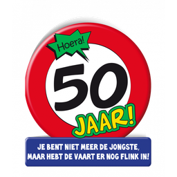 [7028508] Verkeersbord wenskaart 50 jaar