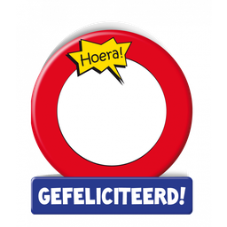 [7028516] Verkeersbord wenskaart Hoera Gefeliciteerd