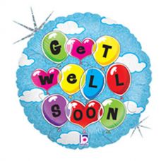 [86831H] Folie helium ballon Get Well Soon